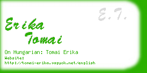 erika tomai business card